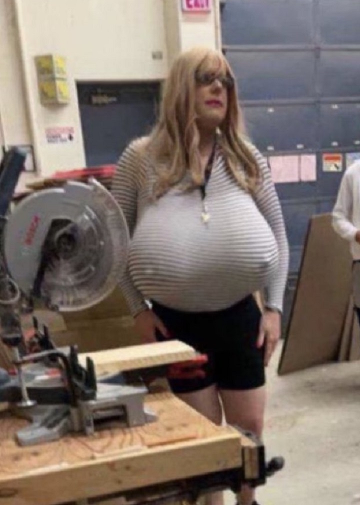 Images of the teacher went viral on social media.