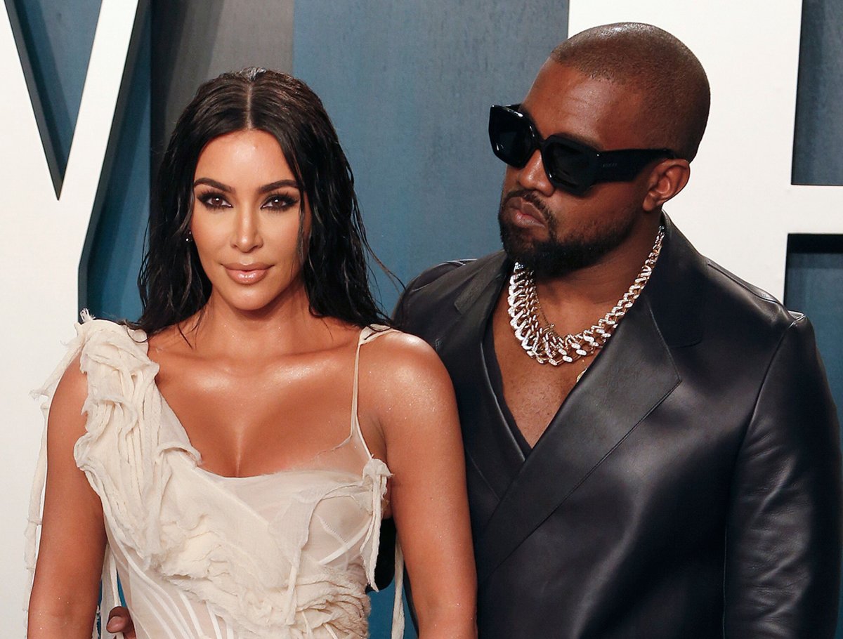Kim Kardashian and  Kanye West 