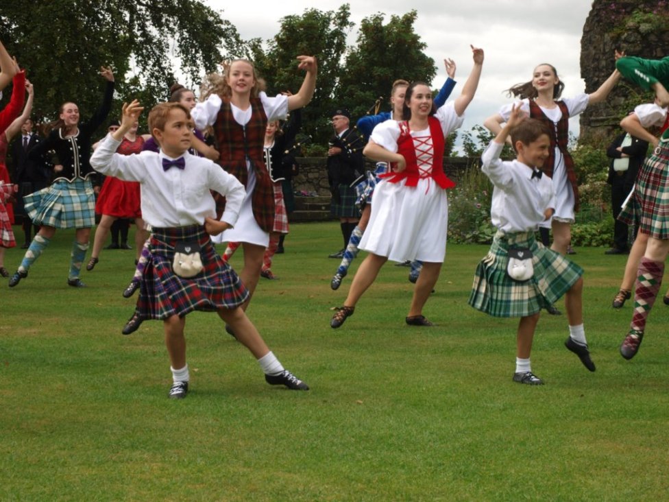 Dancers that accompanied 'Sons of Scotland' on their trip.