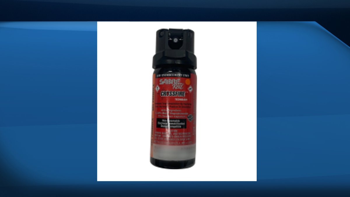 Police released a picture of a similar bottle of pepper spray to the one that was lost.