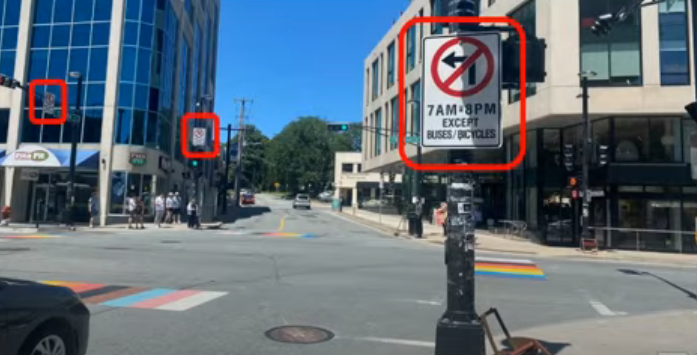 Mike Connors says the signs were not sufficient to let vehicles know about the new rules.