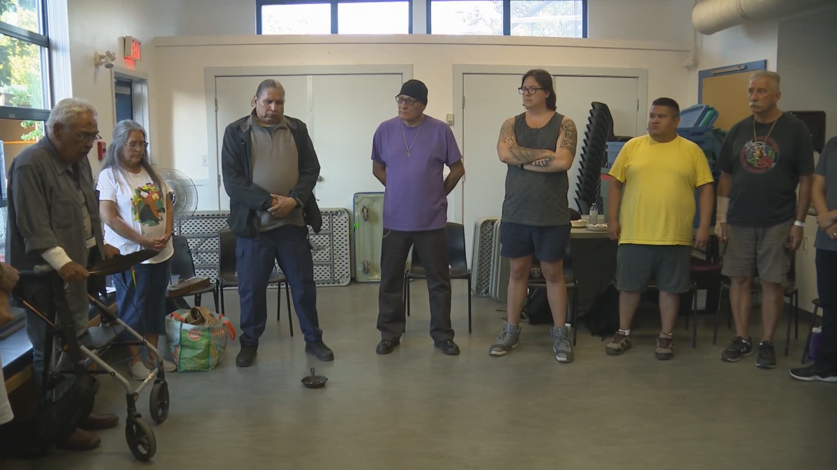 Participants take part in a healing circle facilitated by the Warriors Against Violence Society