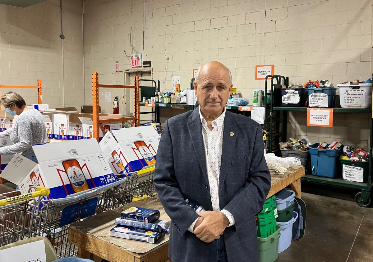 Glen Pearson, co-executive director of the London Food Bank, at the agency's warehouse on Sept. 29, 2022.