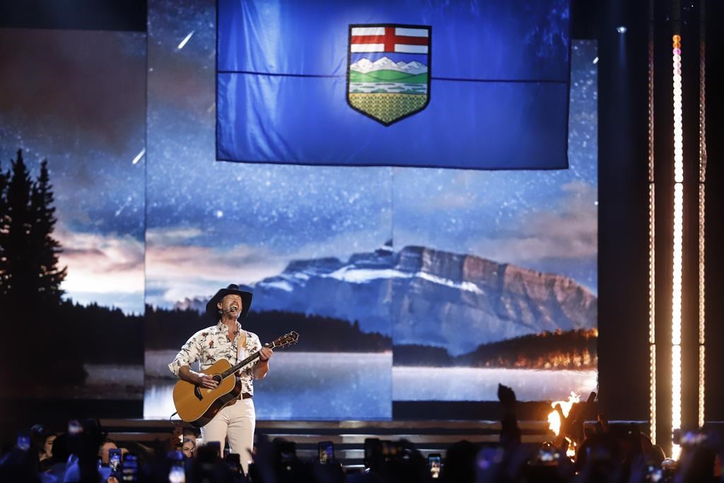 Paul Brandt performs at the Canadian Country Music Awards in Calgary, Sunday, Sept. 8, 2019. The Alberta government is providing $20.8 million over the next four years to implement recommendations from a star-led task force on human trafficking. THE CANADIAN PRESS/Jeff McIntosh.