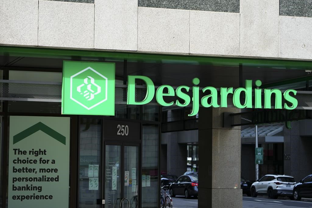 Desjardins bank signage is pictured in Ottawa on Wednesday Sept. 7, 2022.