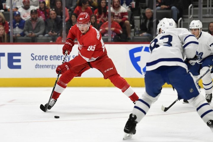 Red Wings rally to dump visiting Maple Leafs 4-2