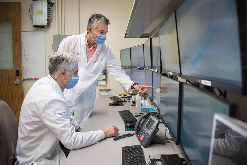 Dr. Jorge Burneo, neurologist chair/chief division of neurology of epilepsy monitoring program, and Dr. David Steven, chair/chief of clinical neurological sciences.