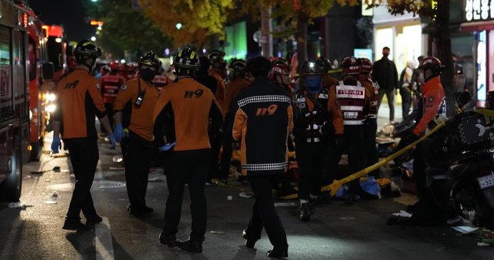 South Korea Halloween stampede leaves at least 120 dead, officials say