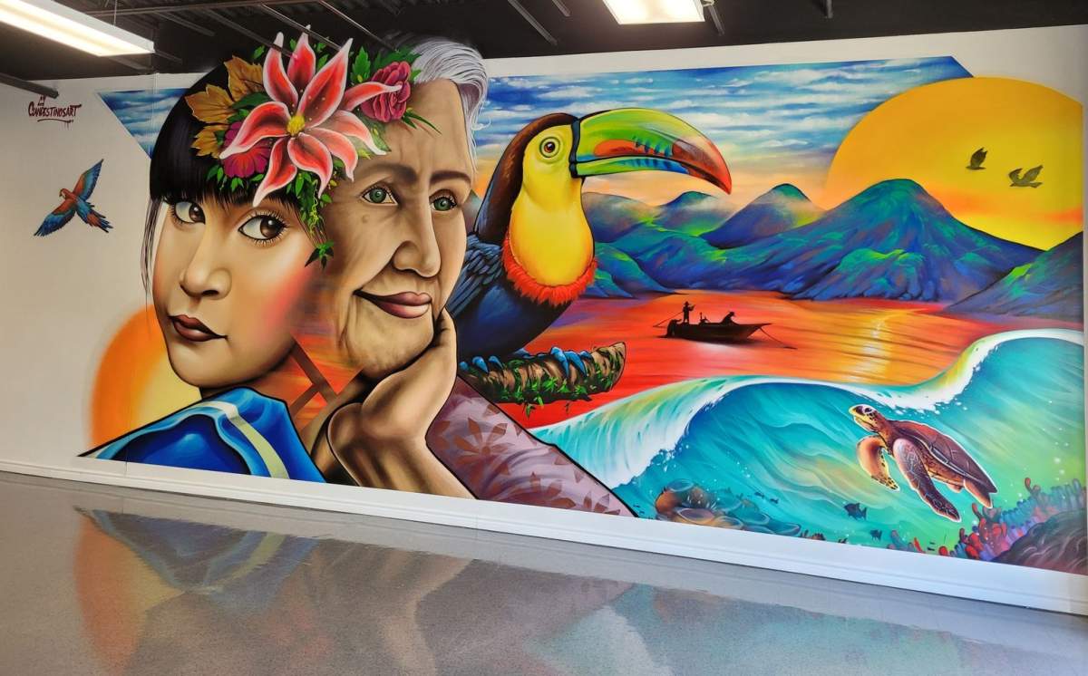 Mural in Bienvenidos Latin Market in Ottawa, Canada by Clandestinos