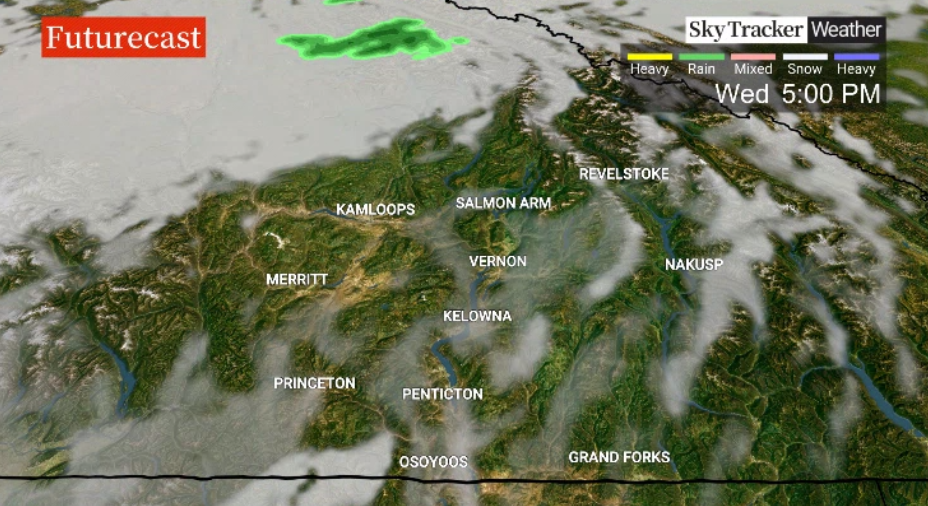 A few more clouds start marching into the Okanagan on Wednesday.