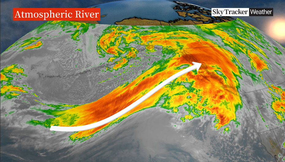 Weather tracker: 'atmospheric rivers' of heavy rain set to hit western US  and Canada, Environment