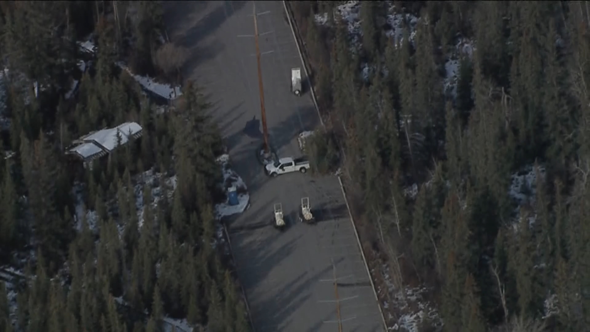 An aerial photo of the bear traps that were set behind houses on Discovery Valley Cove S.W.