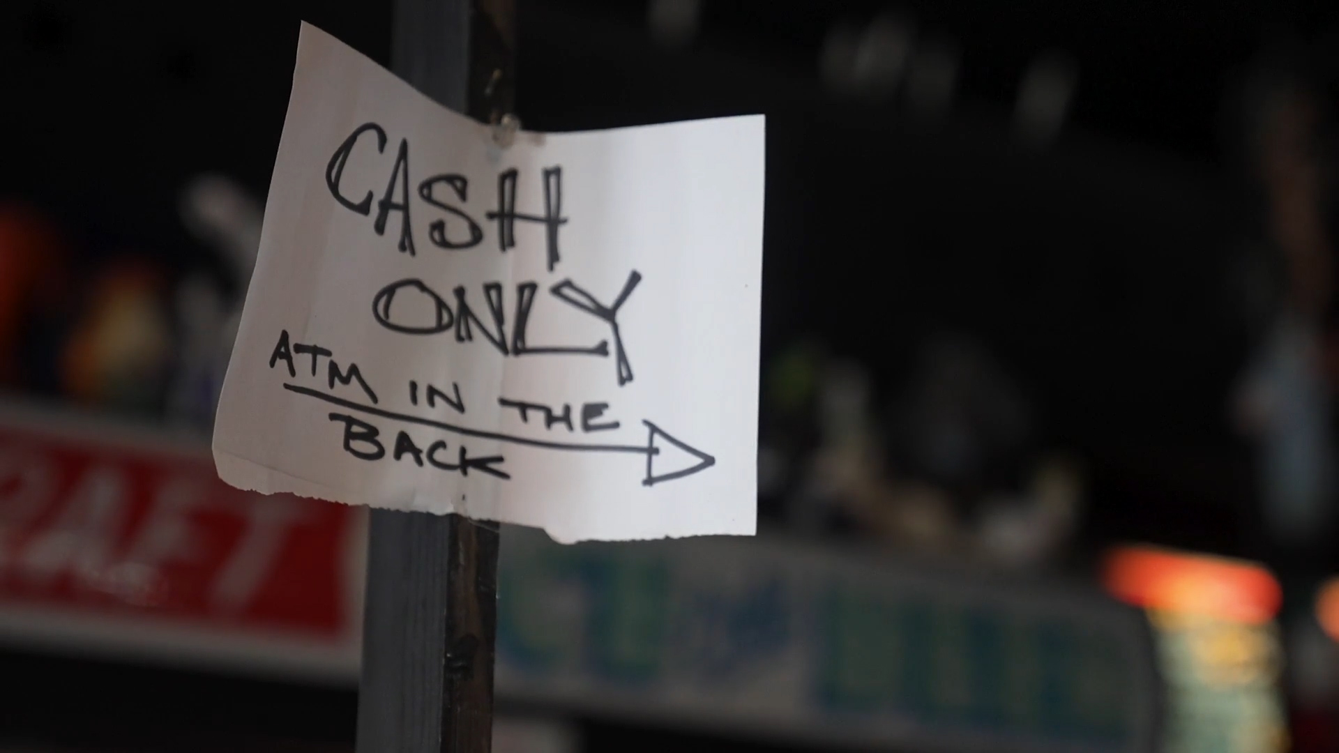 Cash only sign