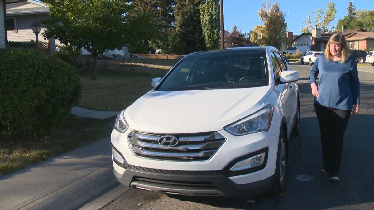 Calgary woman warns others after catalytic converter stolen off of vehicle.