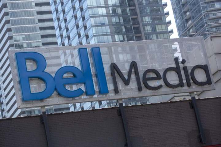 A Bell Media sign is pictured in downtown Toronto, Ontario on Thursday, August 18, 2022. 