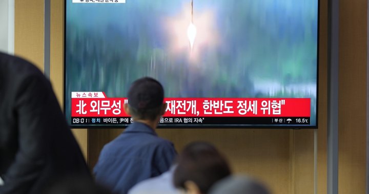 North Korea fires ballistic missiles after U.S. carrier returns to nearby waters