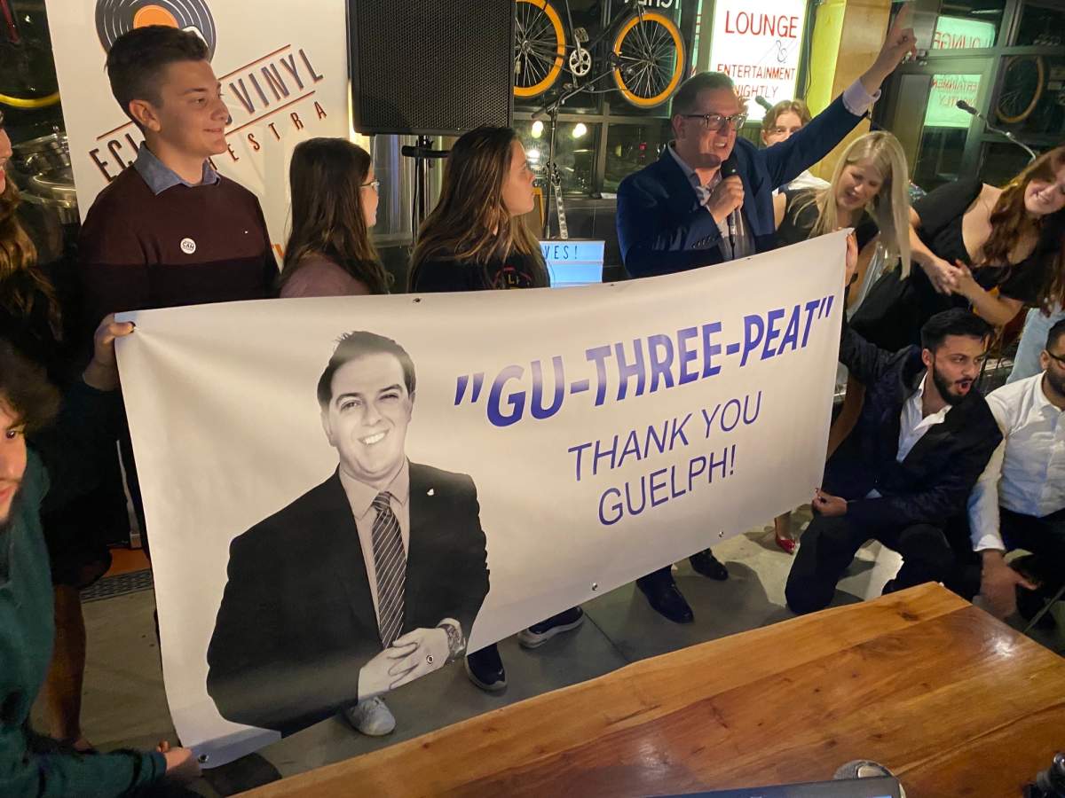 Cam Guthrie was elected as Mayor of Guelph for a 3rd straight time.
