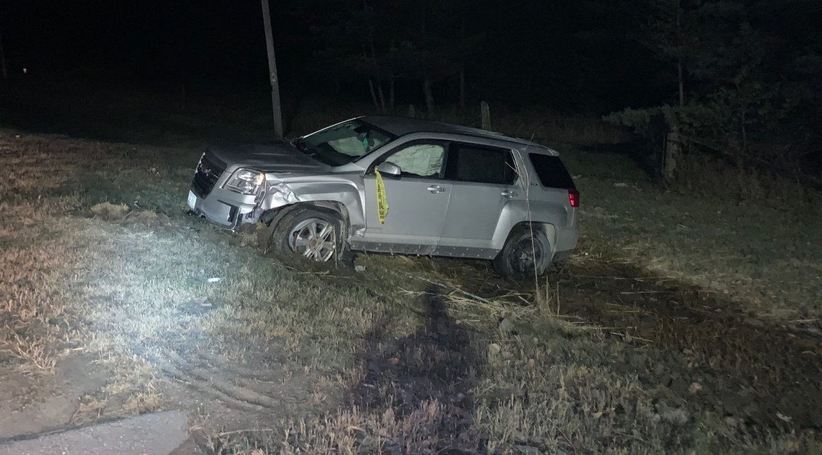 A SUV crashed through the roundabout on County Road 28 on Oct. 30, 2022.