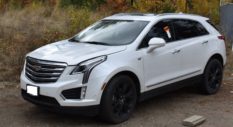 RCMP said missing man Dillon Angle's 2019 Cadillac XT5 was found on Tronson Rd. in Vernon, B.C. 