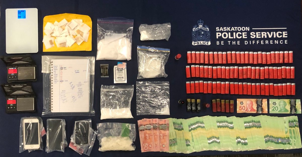 Members of the Saskatoon Police Service charged a 27-year-old man after seizing over 600 grams of meth and cocaine during a high-risk traffic stop. 