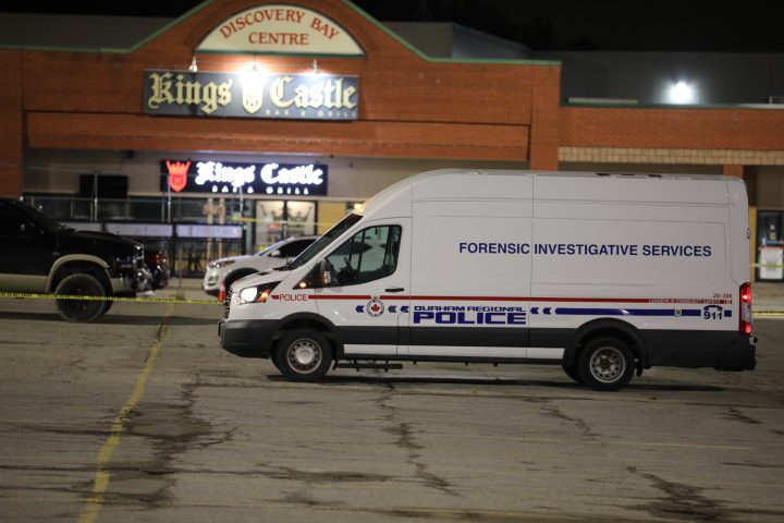 Durham Regional Police on the scene of a homicide in Ajax, Ont.