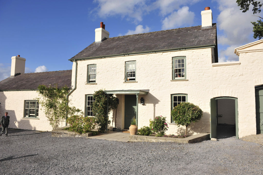 A view of Llwynywermod, near Llandovery, taken from the courtyard.