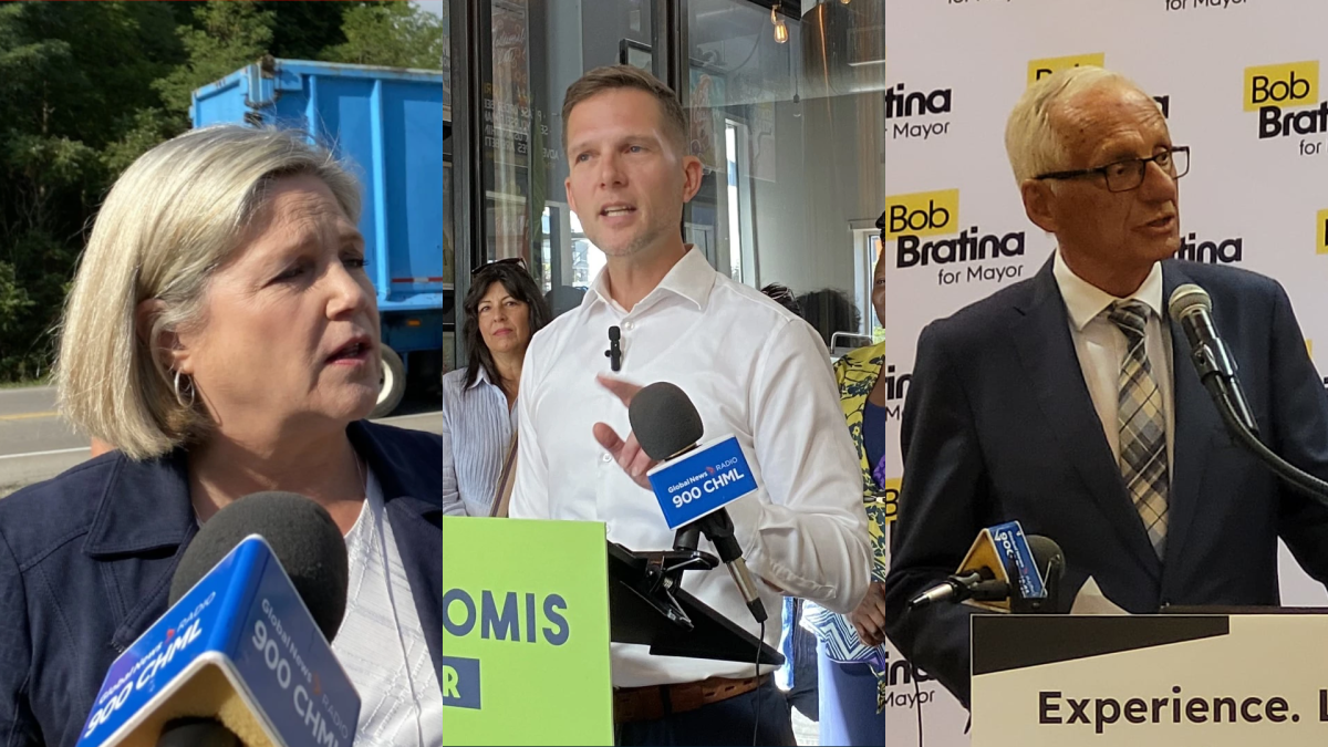 Andrea Horwath, Keanin Loomis and Bob Bratina are three of nine candidates vying to be mayor of Hamilton in the 2022 municipal election.