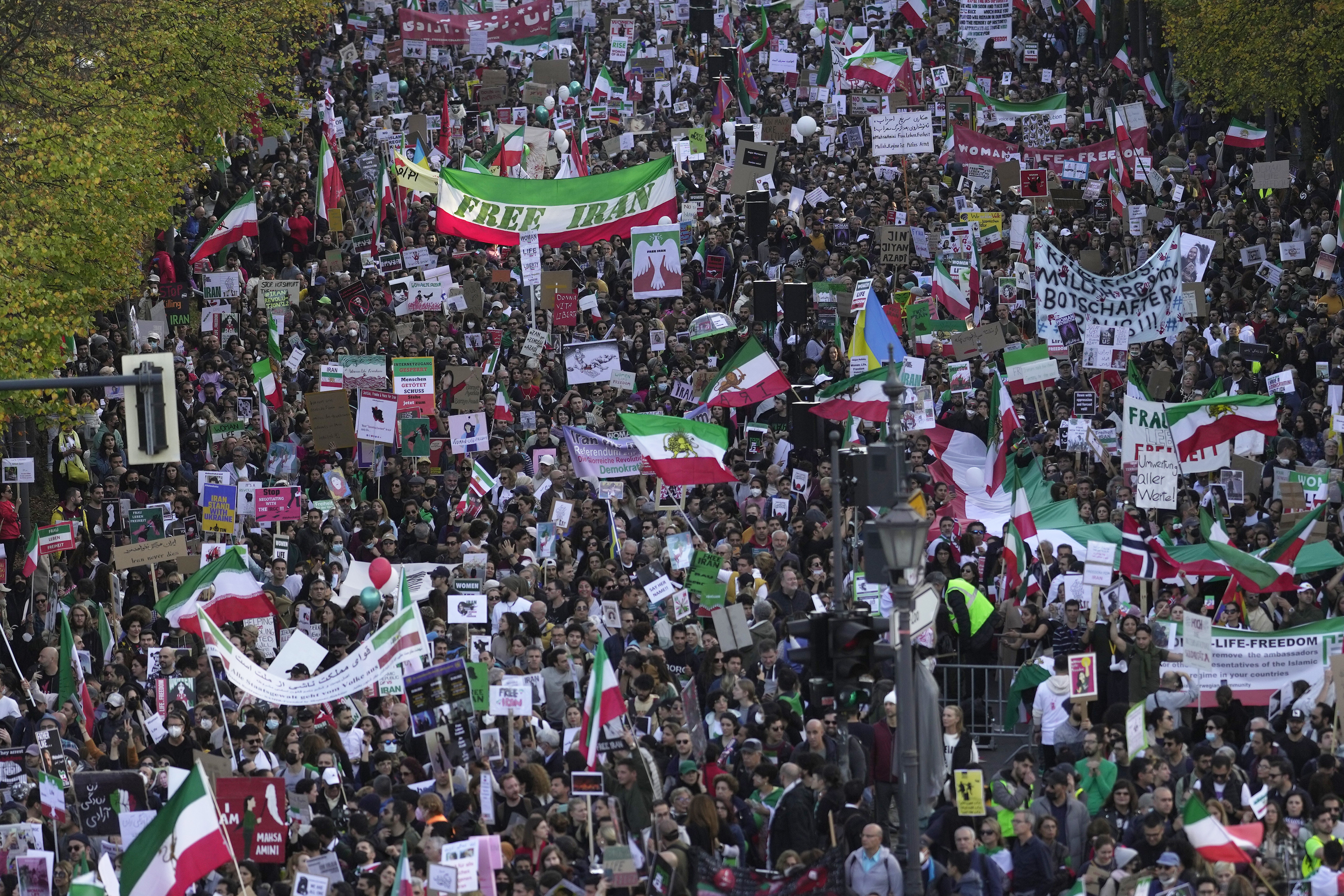 Tens Of Thousands Gather In Berlin To Support Iran Protesters