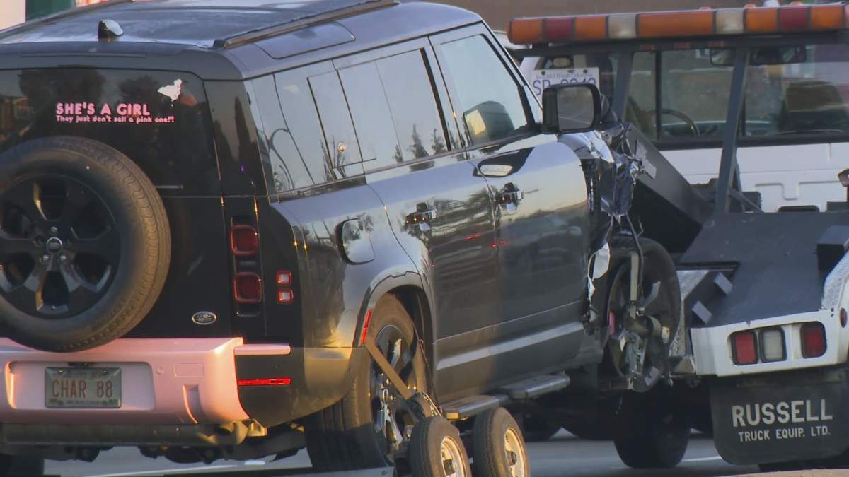 The driver of the Range Rover, involved in the crash, fled the scene, according to police.