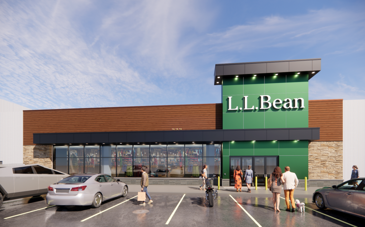 An artists rendering of the L.L. Bean store opening in Kingston.