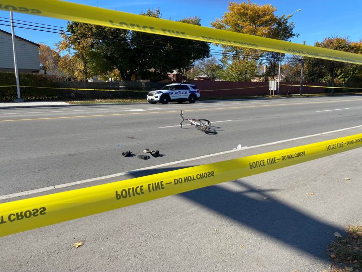 Police are investigating after a cyclist was struck in the Bramalea Road and Avondale Boulevard of Brampton.
