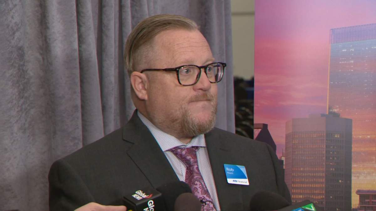 ATB Financial deputy chief economist Rob Roach speaks with reporters ahead of Calgary Economic Developments' 2023 economic outlook, on Oct. 19, 2022.