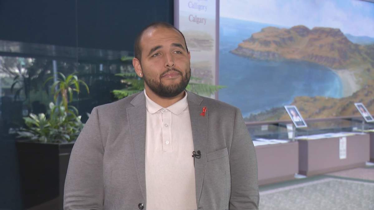 Calgary Coun. Courtney Walcott speaks with Global News on Oct. 26, 2022, after announcing he was leaving the Calgary Police Commission.