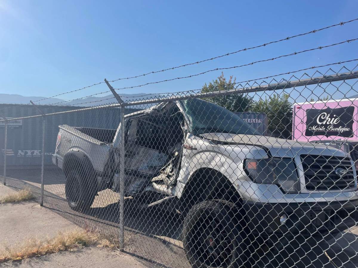 October 18, 2022 Skaha Ford Damaged trucks