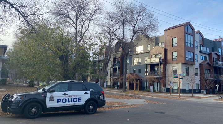 In a news release, Edmonton police said officers were called about a woman in distress inside a residence in the area of 100 Street and 83 Avenue at about 5:10 a.m. on Oct. 31, 2022.