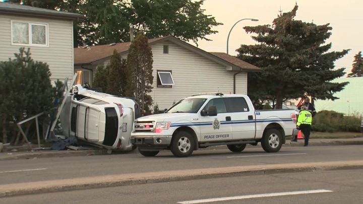 According to Edmonton police, officers were called to a single-vehicle crash in the area of 133 Avenue and 66 Street at 4:45 p.m. on Oct. 26, 2022.