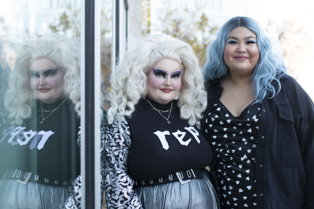 Drag queens Rose Mortel (left) and Mei Yosong are going ahead with a drag story time event at a family cafe despite online backlash.