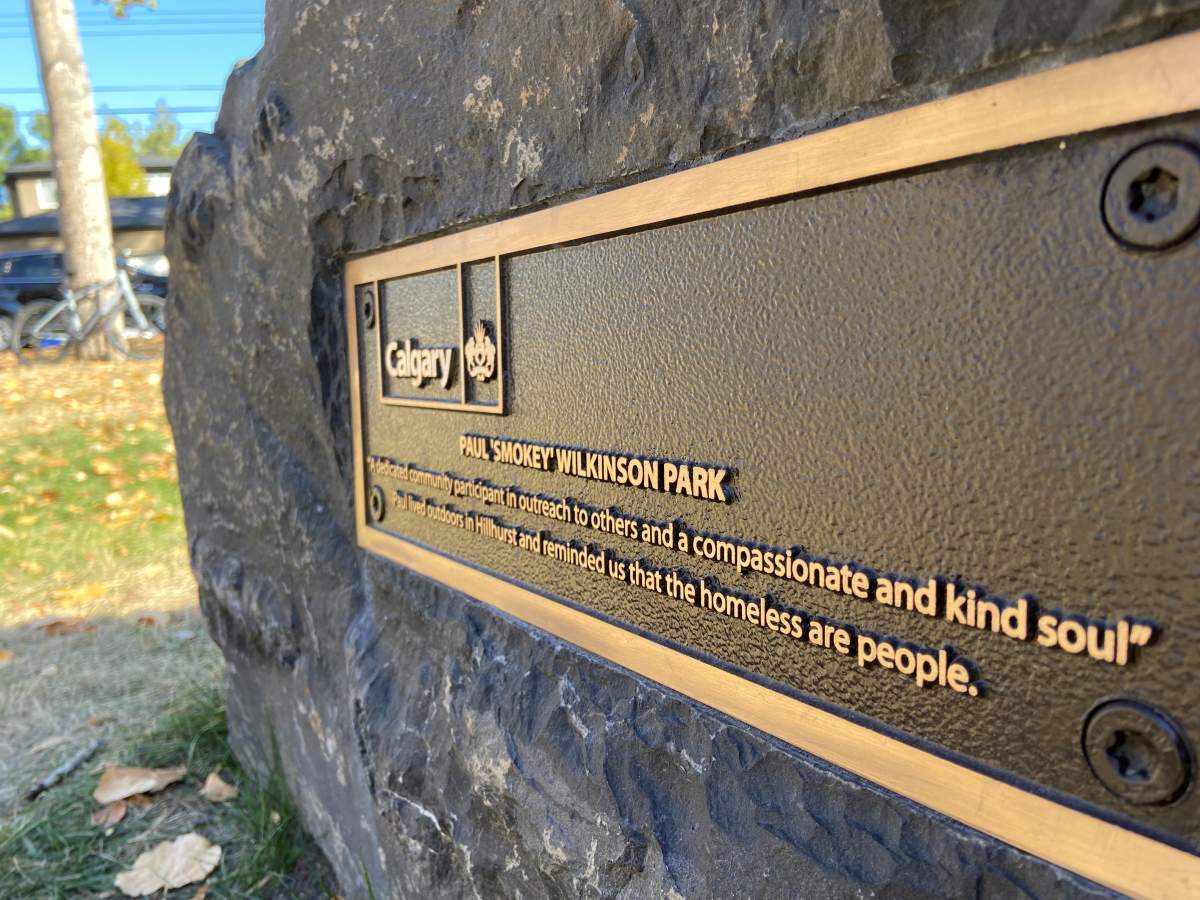 City plaque honoring Paul ‘Smokey’ Wilkinson.