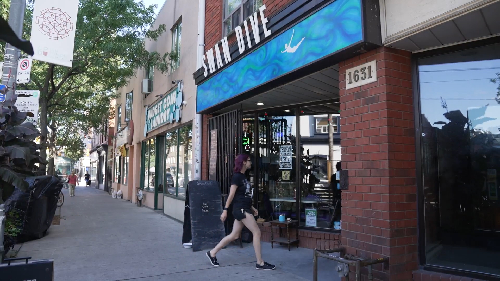 The exterior of Swan Dive in Toronto