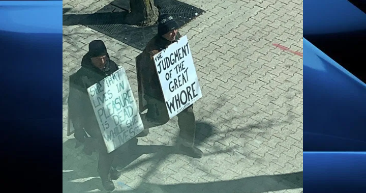 Steven Ravbar (left) and Matthew Carapella in downtown London in 2019.