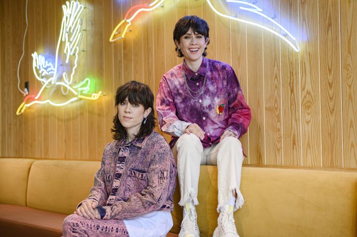 Sara and Tegan Quin, from Tegan and Sara pose for a photograph in Toronto, on Friday, September 9, 2022. 