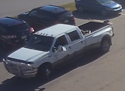 Police are looking for more information on this truck, after it's driver allegedly backed into an elderly woman in a parking lot in west Edmonton on Sept. 21, 2022.