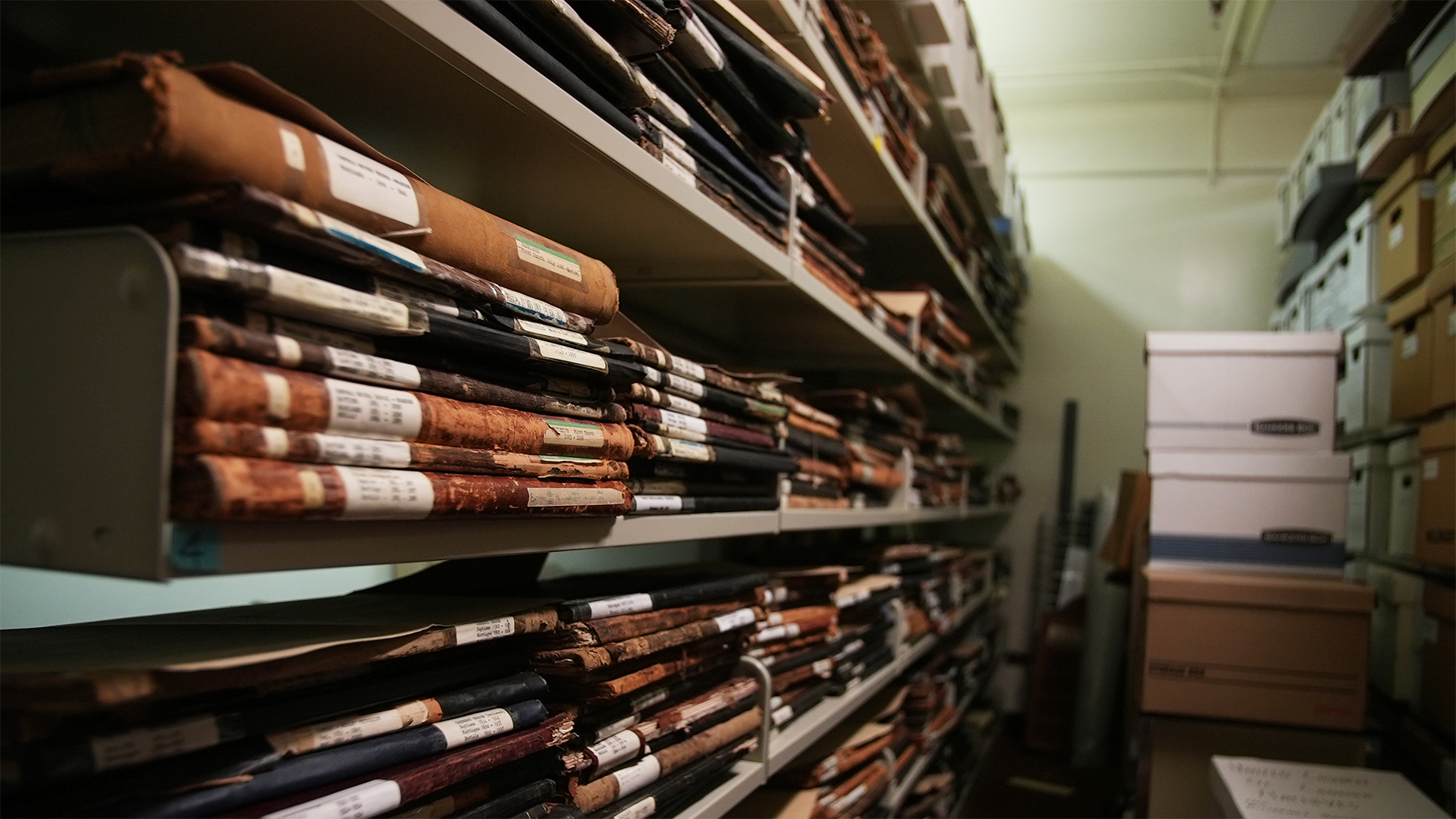Inside the rare books room at the United Church’s Winnipeg Archives.