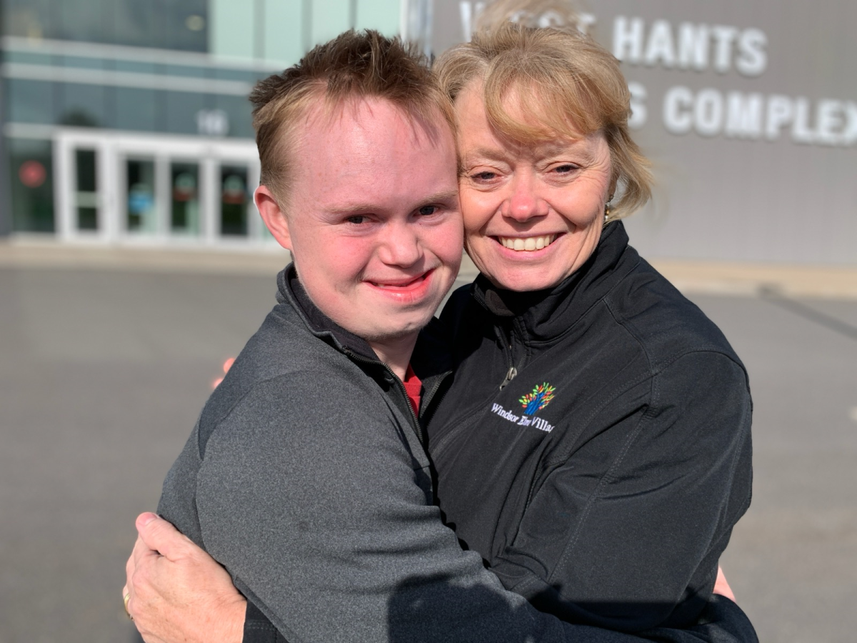 Crystal Arscott with her son Robert, 16, a student at Avon View High School in Windsor.
