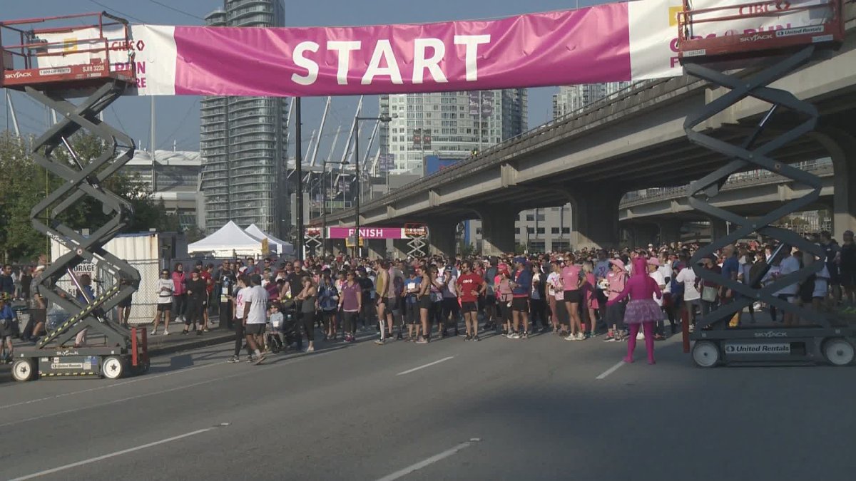 Thousands attended the CIBC Run for the Cure event in Vancouver on Sunday.