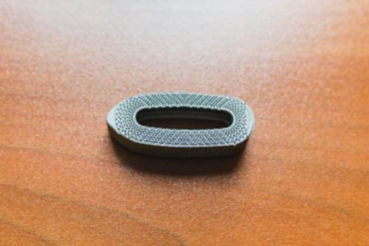A spacer used in direct lateral lumbar interbody fusion surgery which replaces natural vertebrae to create a fusion process to decompress pinched nerves and relieve pain.
