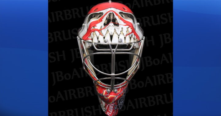 Calgary airbrush artist creates 2nd goalie mask for Flames Jacob Markstrom - Calgary
