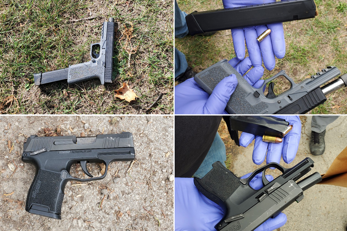 Waterloo Regional Police say 2 loaded handguns were seized  during arrests on Thursday.