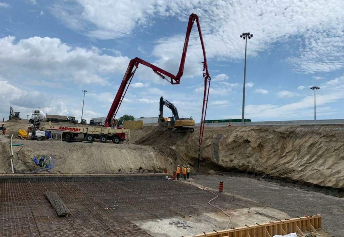 Hurontario LRT construction.
