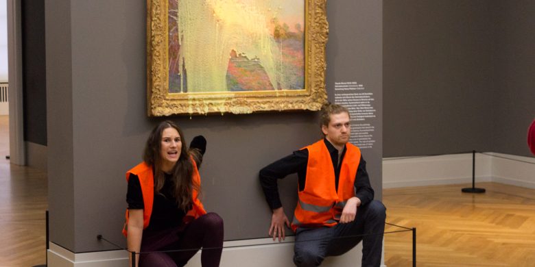 Climate protestors pelt $110M Monet painting with mashed potatoes